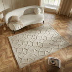 Concept Looms Priory Taupe Circles Rug in 4 Sizes