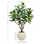 Artificial 8ft Fig Tree in Planter - Image 5