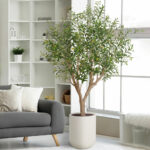 Artificial 8ft Olive Tree in Planter