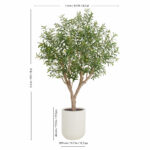 Artificial 8ft Olive Tree in Planter - Image 6