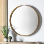 Gallery Keaton Oak Round Mirror, 100cm