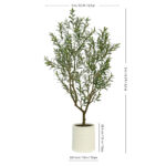 Artificial 6.5ft Olive Tree in French Crock Planter - Image 6