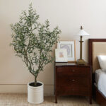 Artificial 6.5ft Olive Tree in French Crock Planter - Image 7