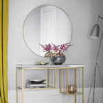 Gallery Hayle Champagne Round Mirror, 100cm - Image 3