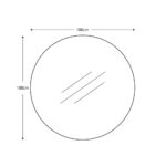 Gallery Hayle Black Round Mirror, 100cm - Image 2