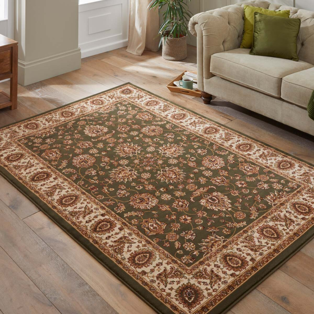 Concept Looms Grand Heritage GH102 Green Rug, in 2 Sizes