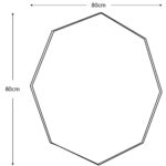 Gallery Bowie Black Octagon Mirror, 80cm - Image 2