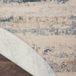 Rustic Textures Rustic Beige & Grey Circle Rug, 160cm - Image 5