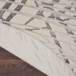 Rustic Textures Ivory & Grey Circle Rug, 160 cm - Image 5