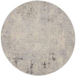 Rustic Textures Mottled Grey Circle Rug, 160 cm - Image 2
