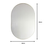 Gallery Hurston Elipse Champagne Mirror, 60 x 90cm - Image 2