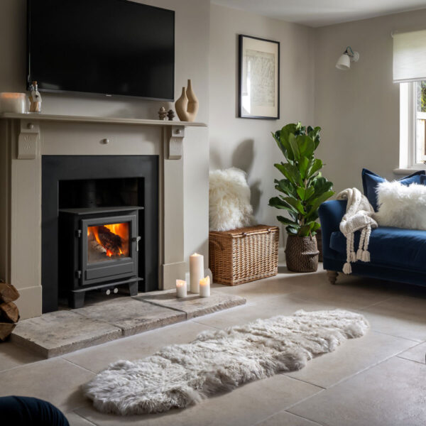 Naturally Sheepskins Long Wool Double Rug in Stone, 180 x 55 cm