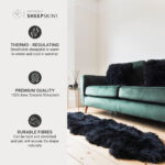 Naturally Sheepskins Long Wool Double Rug in Stone, 180 x 55 cm - Image 33