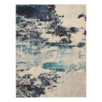 Celestial Ivory Blue Rug in 4 Sizes - Image 4
