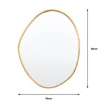 Gallery Chattenden Gold Pebble Mirror, 70 x 90cm - Image 2