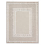 Glitz Ivory Border Rug in 3 Sizes - Image 3