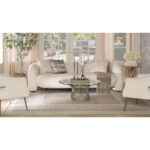 Glitz Ivory Border Rug in 3 Sizes - Image 4