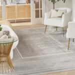 Glitz Silver Border Rug in 3 Sizes - Image 2