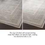 Glitz Silver Border Rug in 3 Sizes - Image 4