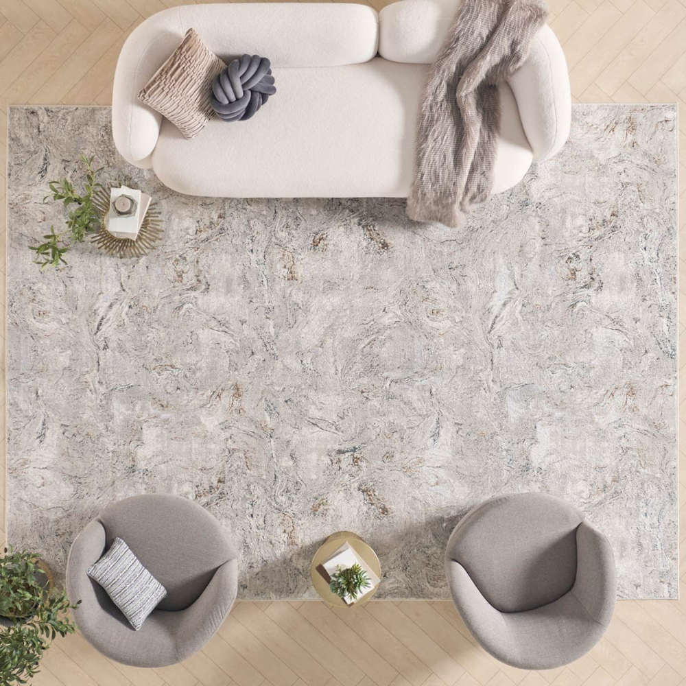 Glitz Grey Space Area Rug in 3 Sizes