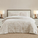 FRYE Faux Fur Grey 3 Piece Comforter Set - Image 3