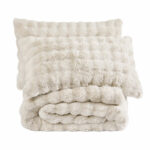 FRYE Faux Fur Grey 3 Piece Comforter Set - Image 10