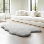 Mon Chateau Faux Fur Taupe Quad Rug, 180 x 100 cm - Image 5