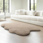 Mon Chateau Faux Fur Taupe Quad Rug, 180 x 100 cm