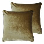 Paoletti Luxe Rust Velvet Feather Fill Cushion 2 Pack, 55 x 55 cm - Image 14