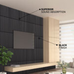Artika Sonolok Acoustic Wall Panel Set in Black/ Black, 4 Pack - Image 4