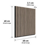 Artika Sonolok Acoustic Wall Panel Set in Walnut & Black, 4 Pack - Image 2