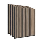 Artika Sonolok Acoustic Wall Panel Set in Walnut & Black, 4 Pack - Image 3