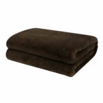 Luxe Faux Fur Throw in Taupe, 152 x 177 cm - Image 7