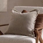 Furn Bertie Velvet Feather Fill Cushion 2 Pack in Cashew, 45 x 45 cm - Image 25