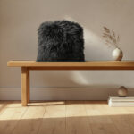 Bowron Double Sided Sheepskin Cushion, 35 x 35cm in Stone - Image 28