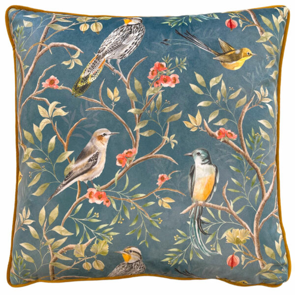 Wylder Chinoiserie Blue Feather Fill Cushion 2 Pack, 43 x 43 cm