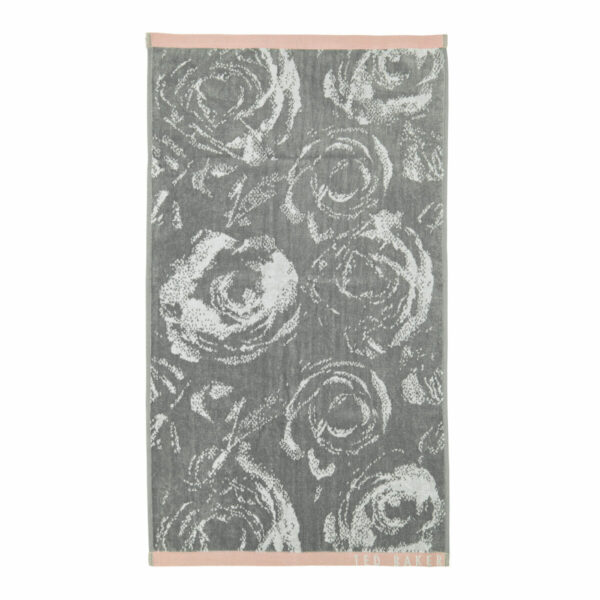Ted Baker Grey Rose Bath Sheet & Hand Towel Bundle