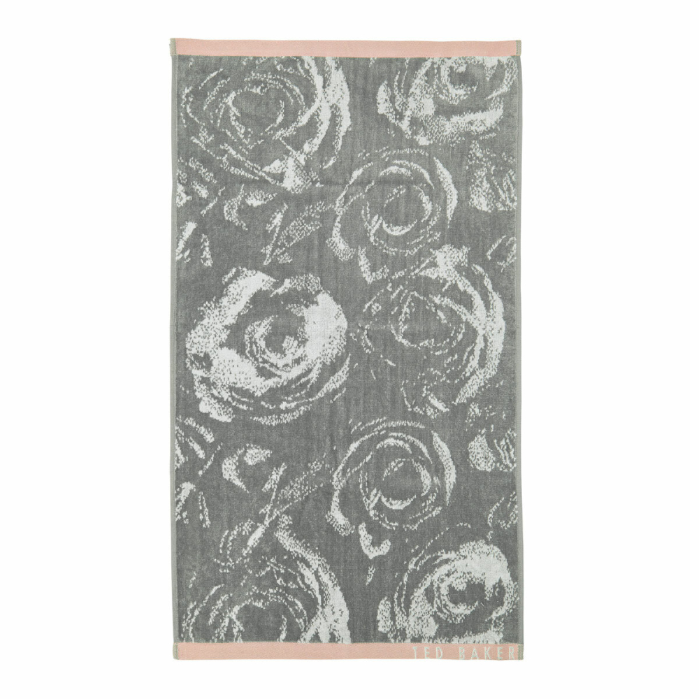 Ted Baker Grey Rose Bath Sheet & Hand Towel Bundle