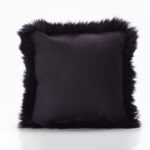 Bowron Single Sided Sheepskin Cushion, 35 x 35cm in Stone - Image 6