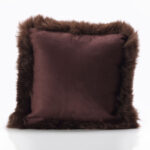 Bowron Single Sided Sheepskin Cushion, 35 x 35cm in Stone - Image 22