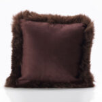 Bowron Single Sided Sheepskin Cushion, 35 x 35cm in Stone - Image 32