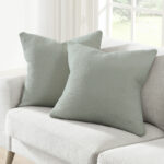 Envogue Maeve Cushion 2 Pack in Sage, 56 x 56 cm - Image 4