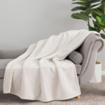 Berkshire Textured Chenille Throw in White, 152 x 178 cm - Image 6