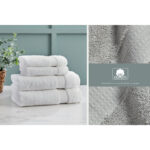 Grandeur 100% Hygro Cotton Bath Towels, Pack of 2 in Grey - Image 4