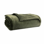 Kirkland Signature Taupe Queen Plush Blanket, 248 x 233 cm - Image 4