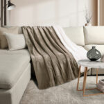 Life Comfort Ultimate Faux Fur Taupe Throw, 152 x 177 cm