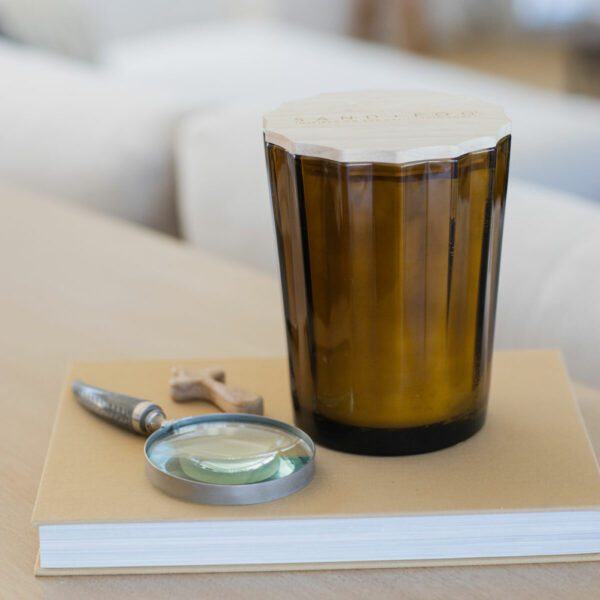 Sand & Fog Scalloped Fragranced Candle, 3.3kg in Teak Tobacco