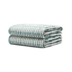 Loftex Loft Green Stripe Bath Towel, 76 x 147 cm - Image 4