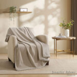 Jennifer Adams Luxe Reversible Faux Rabbit Fur Channel Throw, 152 x 178 cm - Image 15