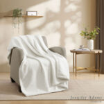 Jennifer Adams Luxe Reversible Faux Rabbit Fur Channel Throw, 152 x 178 cm - Image 19